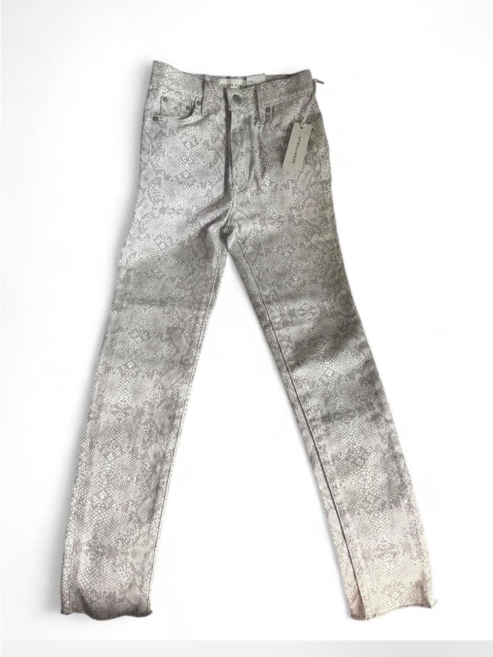 Aritzia Women’s Skinny Jeans in Silver Snakeskin Print